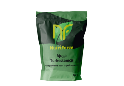 photo of a 100g bag of turkesterone in the form of ajuga turkestanica cheap for bodybuilding, it is a dietary supplement